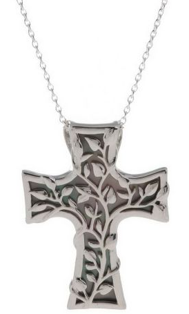 Living Vine Cross (Black Mother of Pearl) - Lavaggi Fine Jewelry