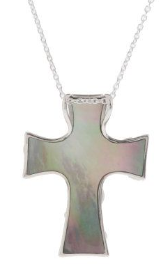 Living Vine Cross (Black Mother of Pearl) - Lavaggi Fine Jewelry